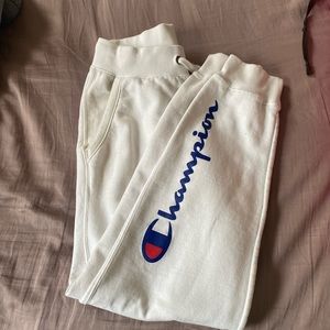 White Champion Sweatpants